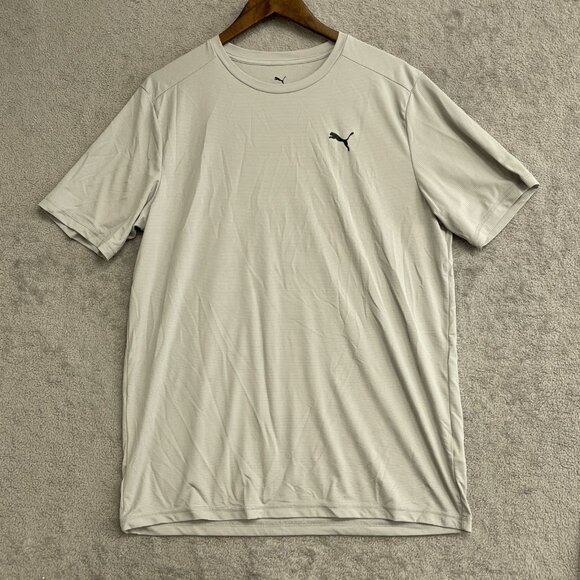 NWOT Puma Men's  Large Tan Performance T-Shirt 100% Polyester - Picture 1 of 8